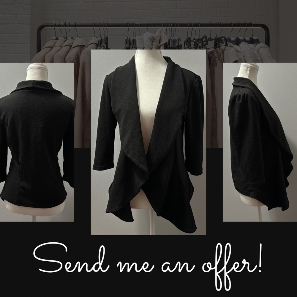 Woman’s Black Blazer Open Front